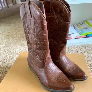 Brown Leather Cowboy Boots